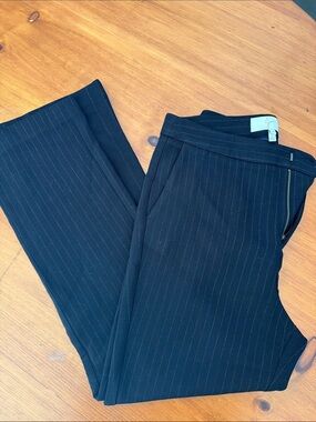 Joie New York Black Pinstripe Dress Trousers